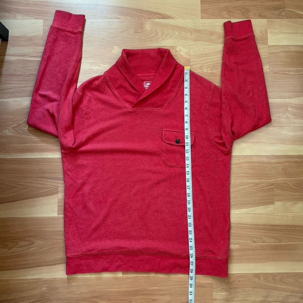 Pendleton Surf Lightweight Red Shawl Collar Sweat… - image 6